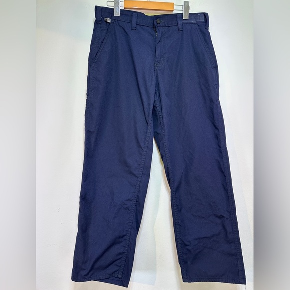 Carhartt FR Flame Resistant Work Pants Navy Utility Trousers Men’s 32x30 - Picture 1 of 7